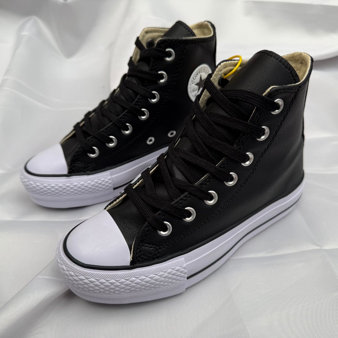 Plataforma Stars Cuero Negro