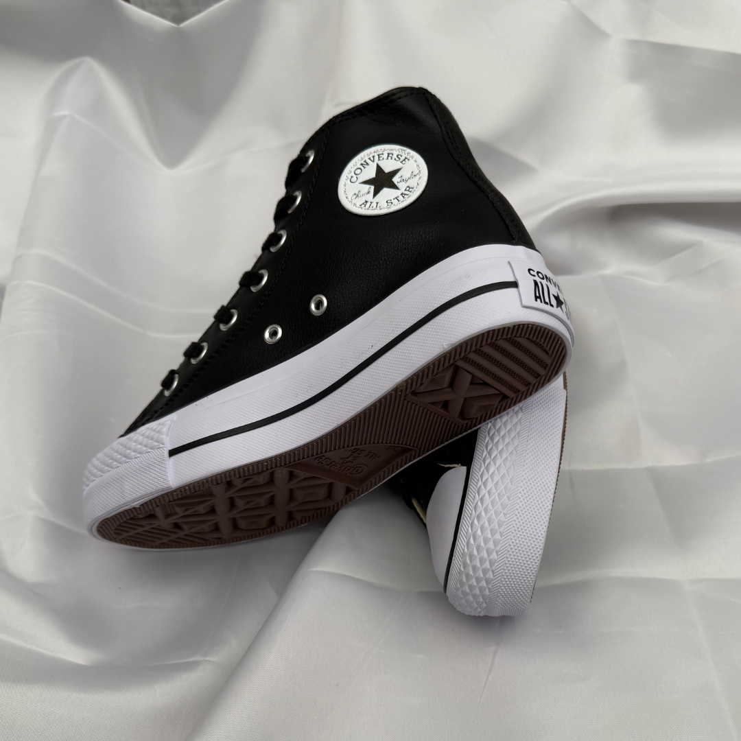 Plataforma Stars Cuero Negro