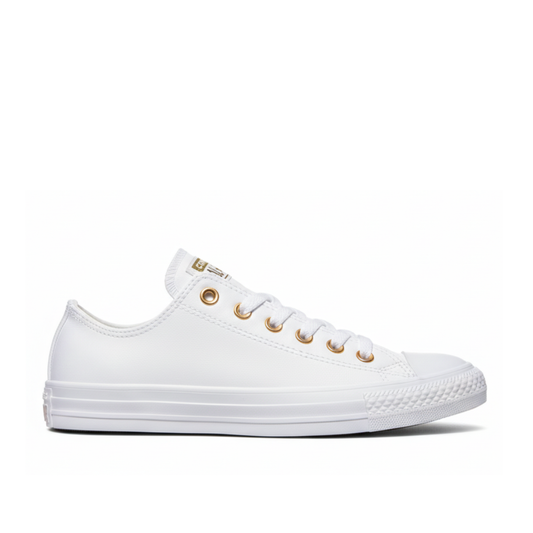 Zapato Clasico Stars cuero blanco tache