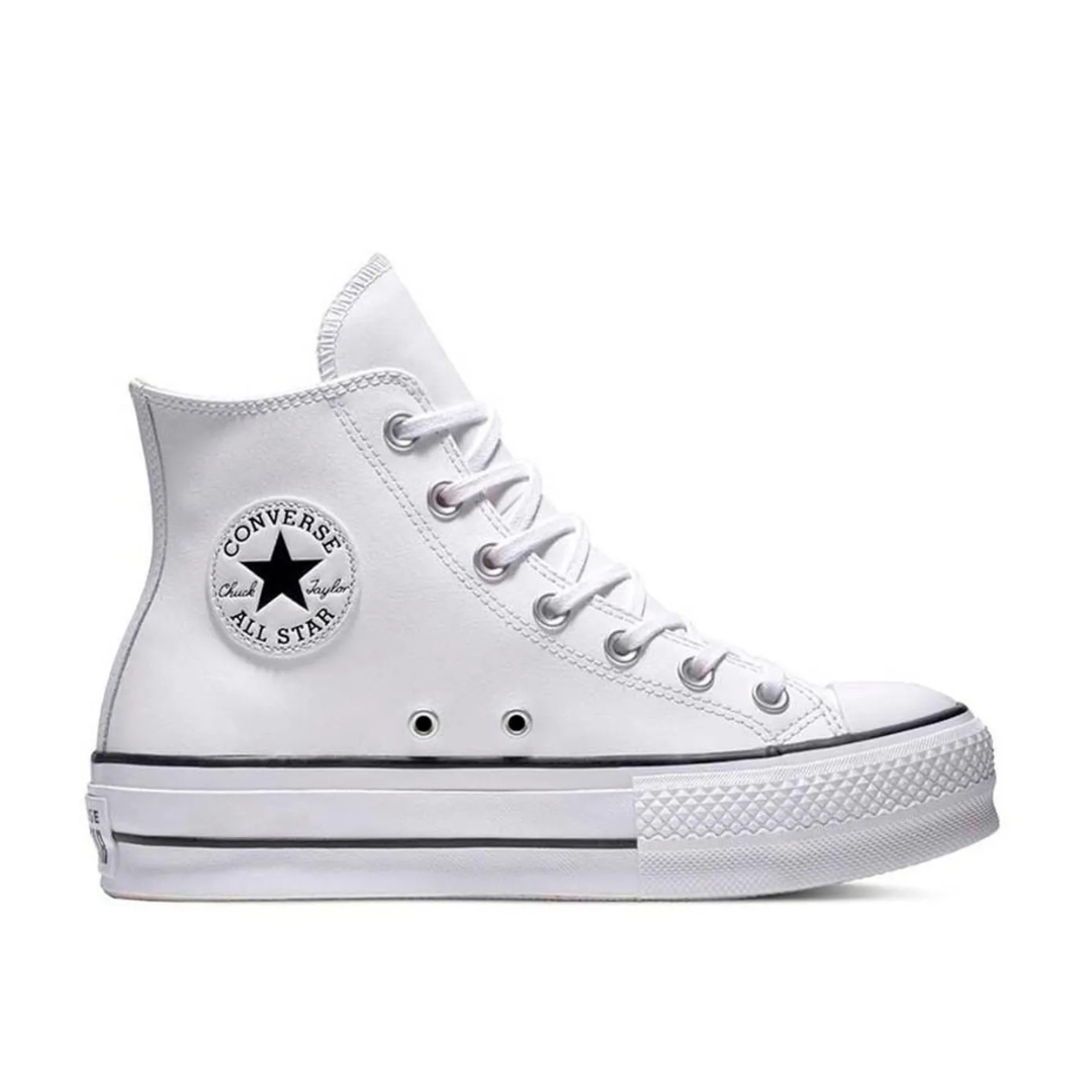 Plataforma Stars Cuero Blanco