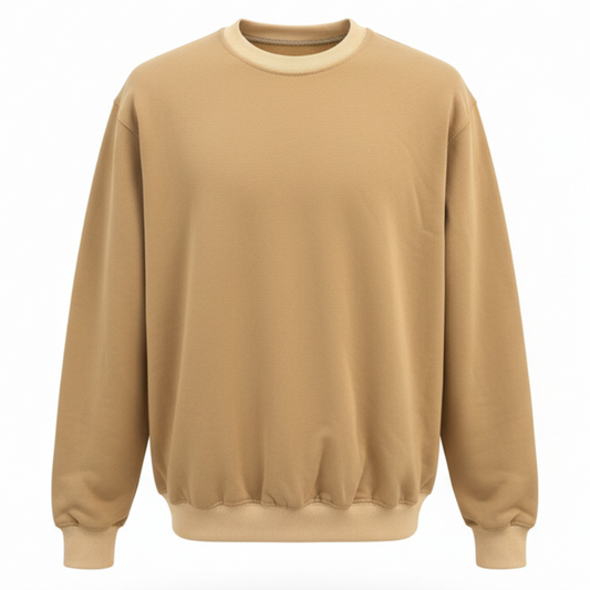 Buso cuello redondo camel