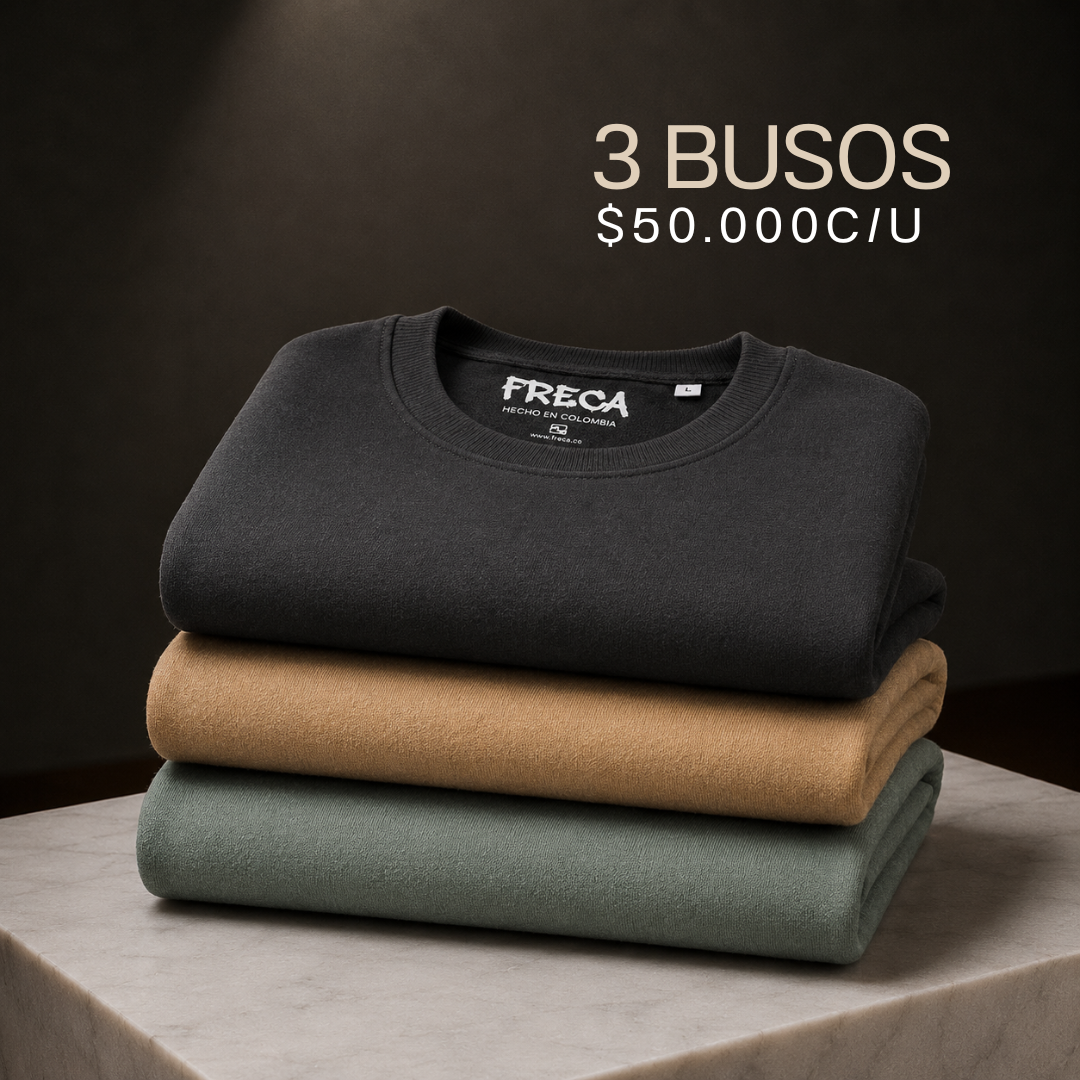 Combo 3 Busos Cuello Redondo