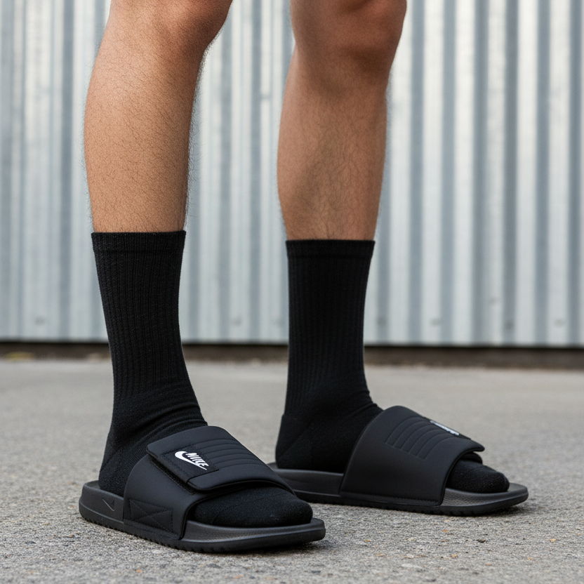 Modelo con sandalias negras ref 003