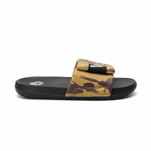 Sandalia amarilla camuflaje vista lateral