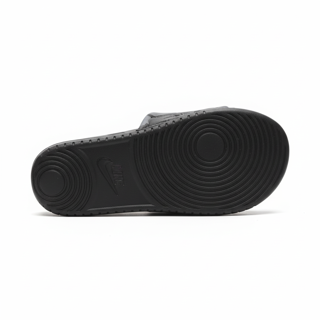 Sandalia negra con estampado gris Nike 012 vista suela