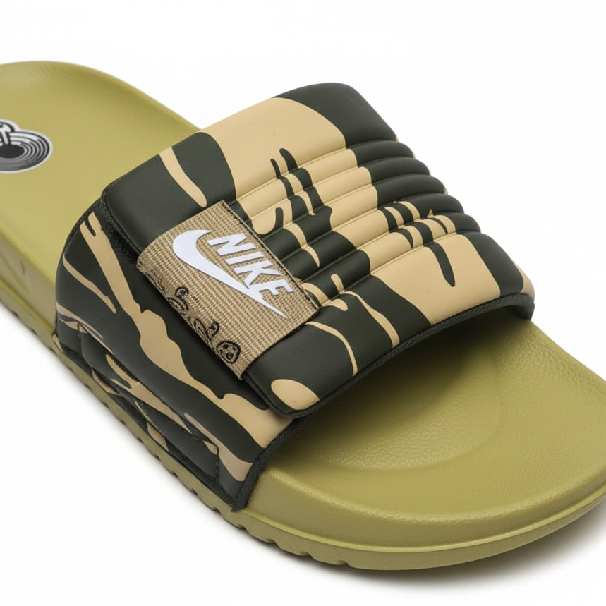 Sandalia verde oliva camuflaje con banda amarilla 008 detalle igual referencia
