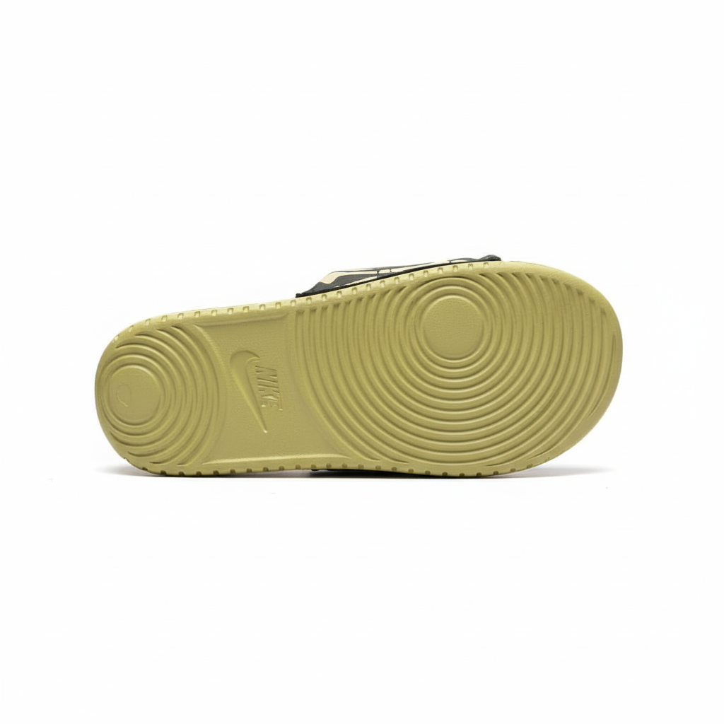 Sandalia verde oliva camuflaje con banda amarilla 008 vista suela